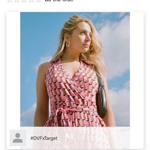 NWT Women's Collared Sleeveless Pink Modern Geo Jumpsuit - DVF for Target small